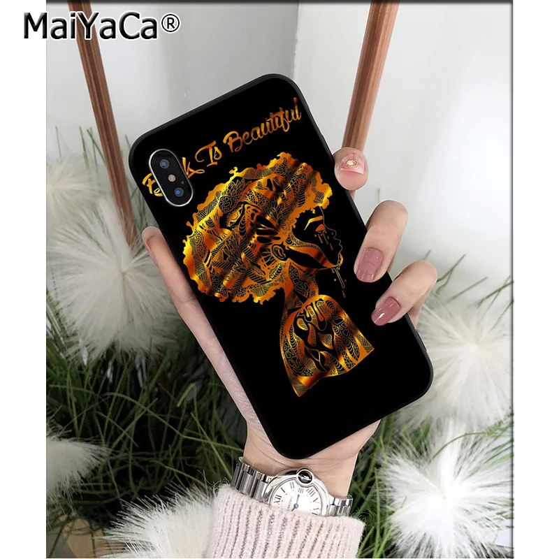 MaiYaCa Африканский афро Черный Девушка меланин поппин ТПУ мягкий чехол для