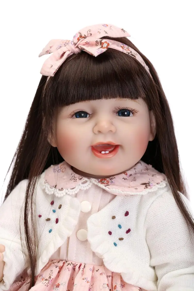 Поддельные куклы для маленьких девочек 22 &quot силиконовые новорожденных мягкие