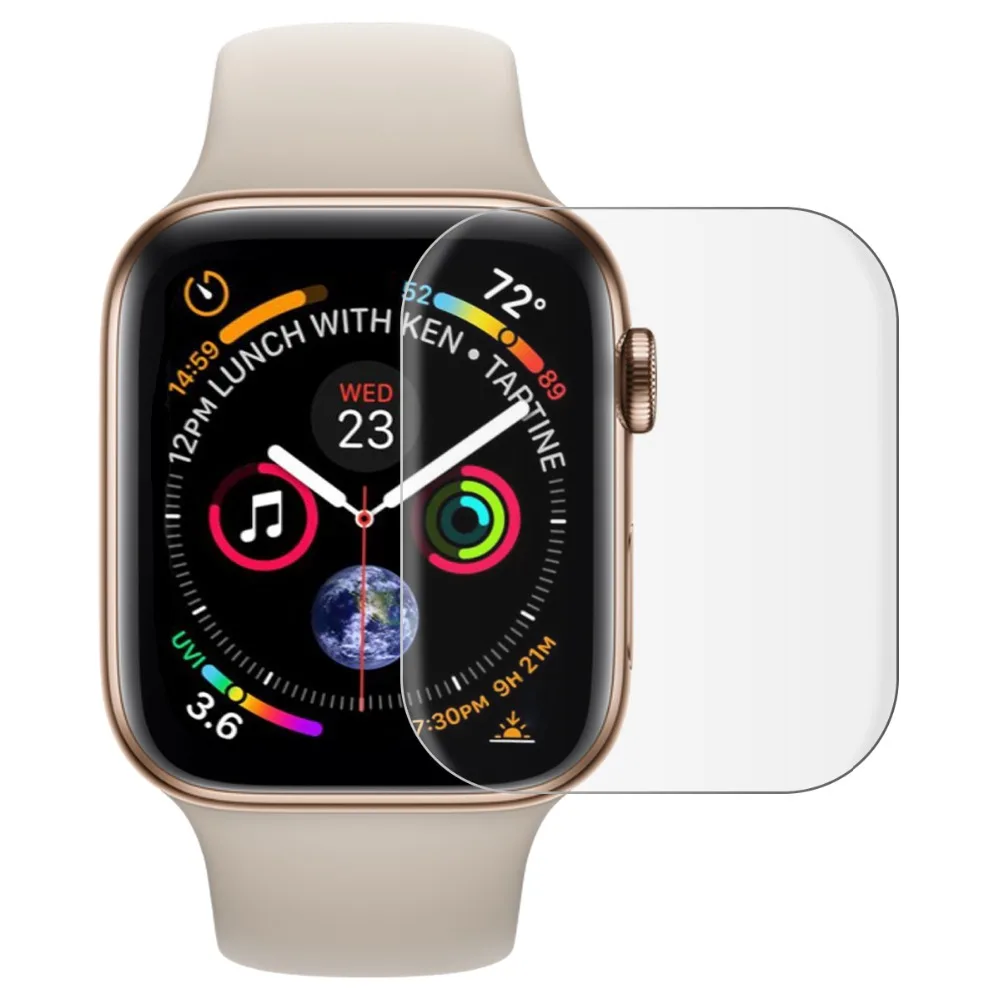 3D полное покрытие закаленное стекло для Apple Watch 4 группа серия 3 2 1 протектор экрана