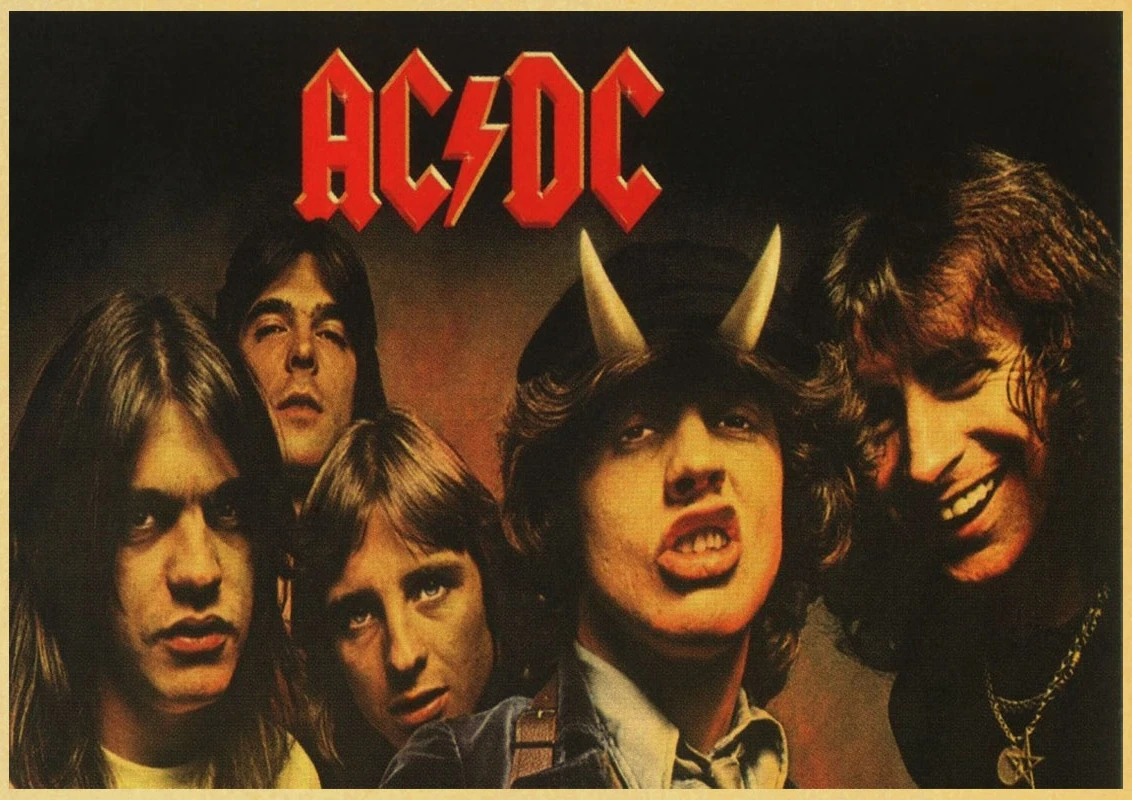 A016 Австралийский рок-группа AC/DC ретро постер ВИНТАЖНЫЙ ПЛАКАТ настенный Декор для дома Бар Кафе высокое качество печать рисунок - Цвет: A016