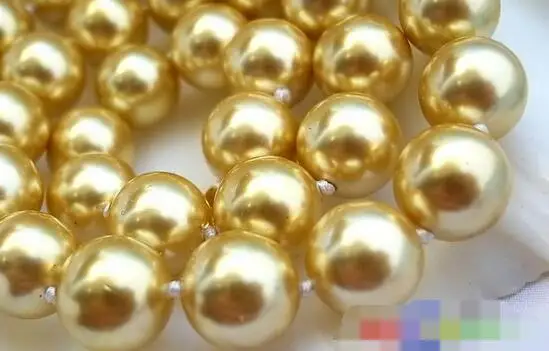 Песня voge gem nanJ0665 ЗОЛОТО КРУГЛЫЙ ЮЖНОГО МОРЯ SHELL ЖЕМЧУЖНОЕ ОЖЕРЕЛЬЕ | Украшения и