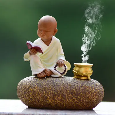 Little monk Ароматерапия, орнамент, Йога, красота, маленький монах, скульптура, комнатный увлажнитель воздуха, ремесла, Рождество, Год, украшение для дома - Цвет: Little monk