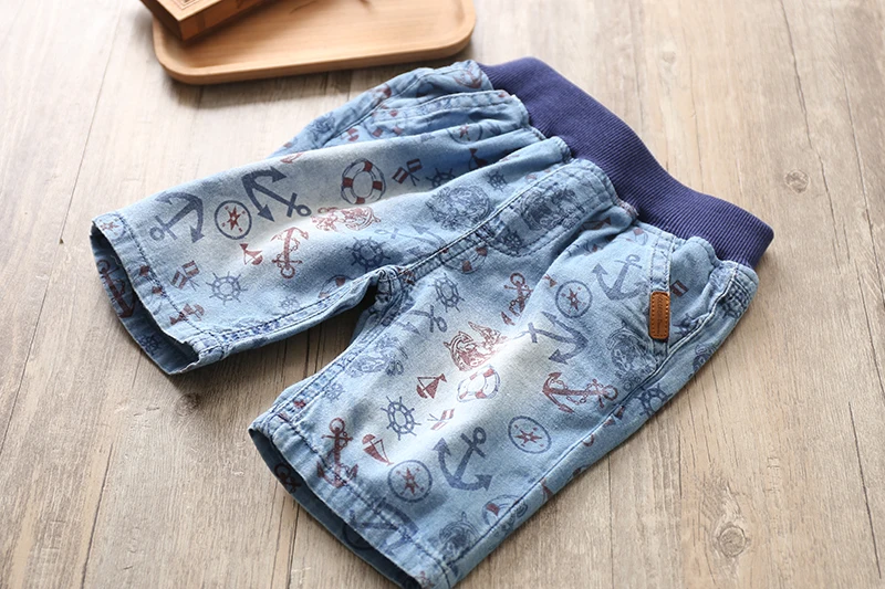 

Summer Baby Boys Soft Denim Shorts Boys Summer Print Shorts Kids Cotton Denim Shorts Boys Summer Pants Child Summer Trousers
