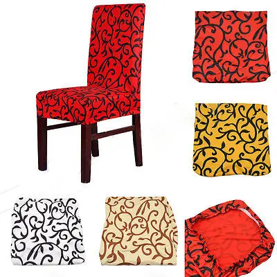 Эластичное покрывало из спандекса для обеденного стула можно стирать в