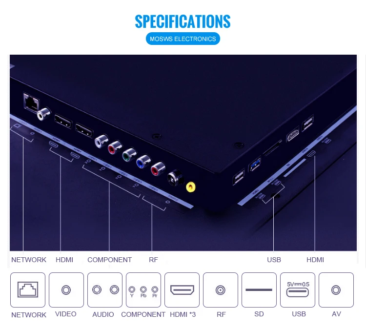 40 дюймов светодиодный дисплей full HD экран монитор многоязычный Смарт wifi ТВ Android СВЕТОДИОДНЫЙ IP tv t2 телевизор