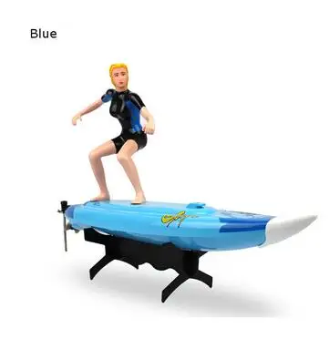 Синий Летняя игрушка детский бассейн игрушка для игры в воду обучающая игрушка RC Серфер доска для серфинга электрические радиоуправляемые катера парусники радиоуправляемые игрушечные лодки - Цвет: Синий