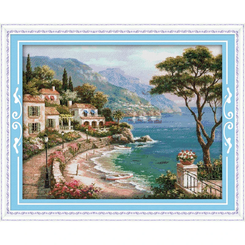 

Everlasting Love Harbor Of Love Ecological Cotton Cross Stitch 11 14CT Stamped Product DIY Gift New Year Decorations For Home