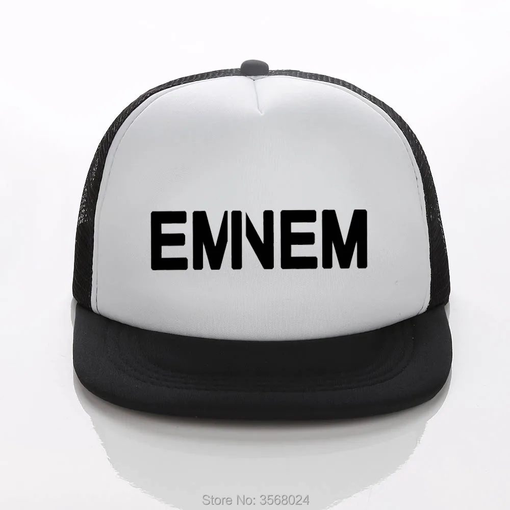 Женские виниловые летние бейсболки EMINEM черные в стиле хип хоп с изогнутыми