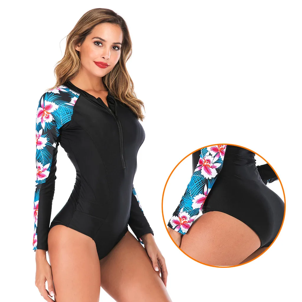 Гидрокостюм для женщин гидрокостюмы с длинным рукавом сексуальные спортивные