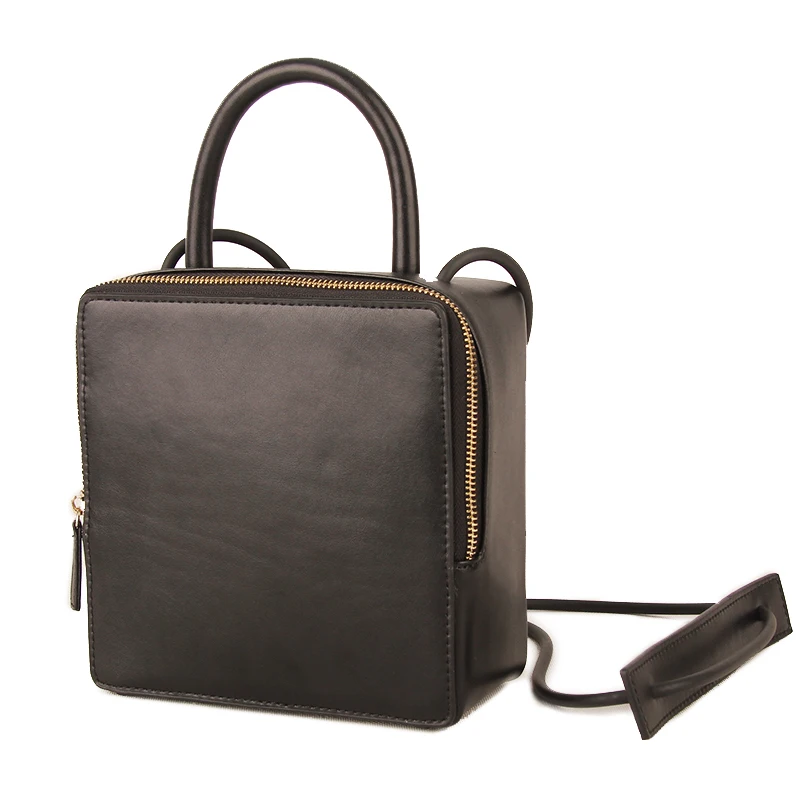 Lady High Quality Square-Shape Women Split Leather Flap Bag Vintage Box Cube Block Retro Mini Design Concise Crossbody | Багаж и сумки