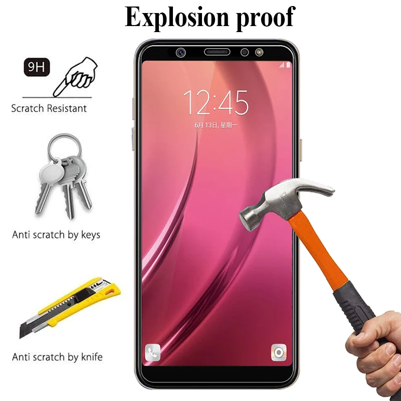 Защитное стекло для Samsung Galaxy A8 A7 A6 Plus A 8 6 8a 7a 6a Samsyng Galax 2018 закаленное защита