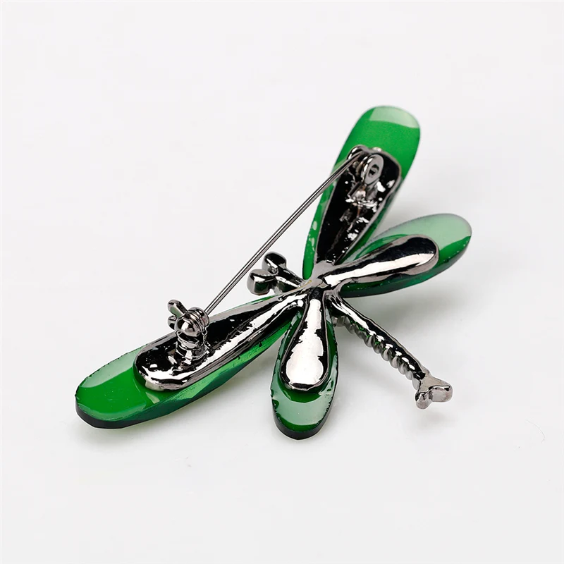 Женская брошь в форме стрекозы разноцветная эмалированная насекомого с