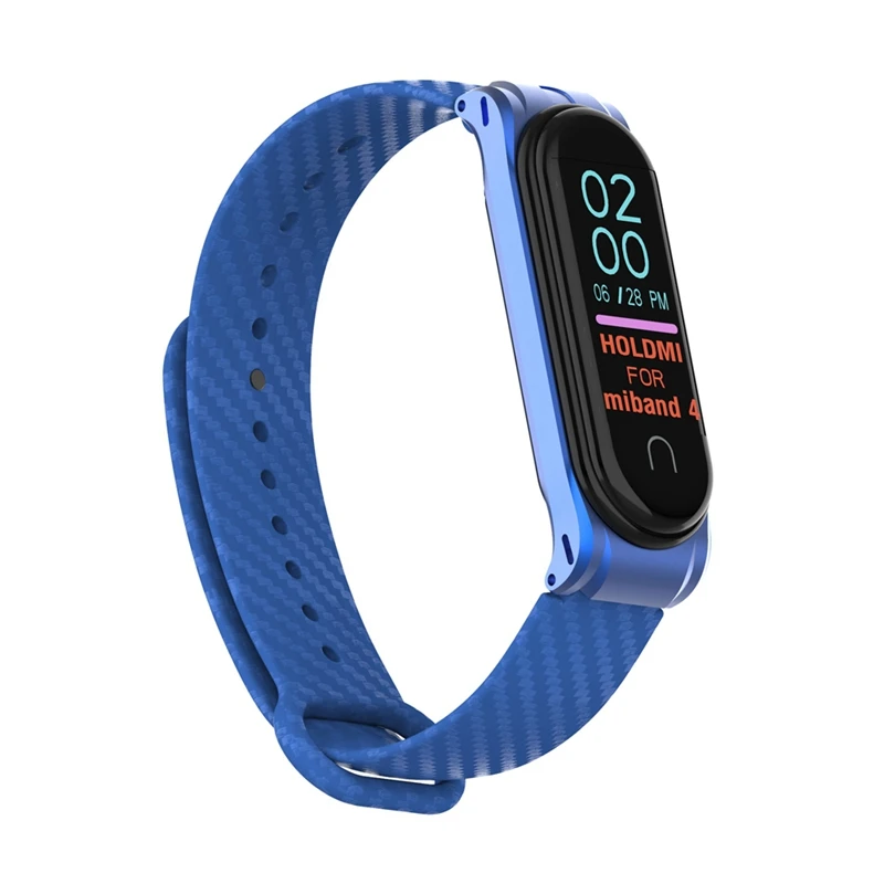 Металлический браслет из нержавеющей стали mi Band 4 Модный Цветной ремешок из углеродного волокна для mi Band 4 3 Xiaomi mi Band 4 сменный Браслет