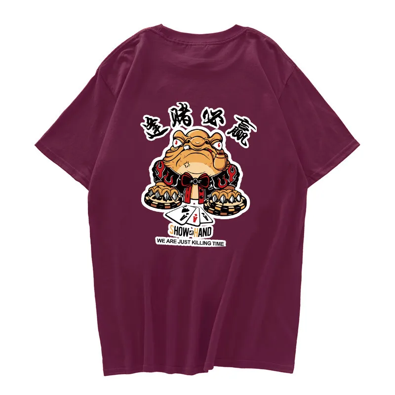 Мужская хлопковая футболка с принтом в стиле хип-хоп коротким рукавом | одежда