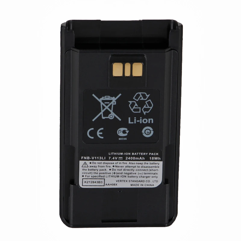 Для Yaesu Vertex Walkie Talkie FNB V113LI литий ионный аккумулятор 2400 мАч для VX 450 451 454 Radio|Рации| |