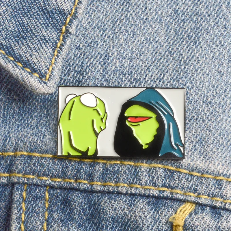 2019 мультяшная эмалированная заколка Kermit лягушка яркий значок для одежды лацкан