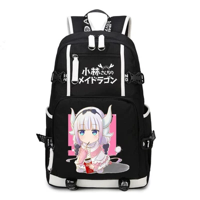 Kobayashi san Chi no Maid рюкзак с принтом дракона Anime kanna Tohru нейлоновая школьная сумка для