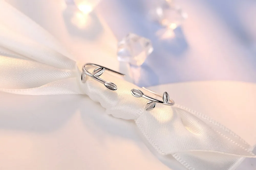Wholesale Jewelry Elegant Earrings for Girl Wedding Gift Sterling Silver Stud Women Free Box Leaf Design | Украшения и аксессуары