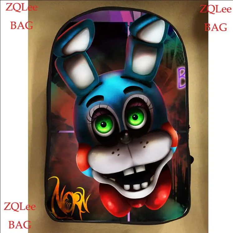 13-дюймовый игровой рюкзак аниме двухслойные школьные сумки для детей 2 Freddy Chica Foxy