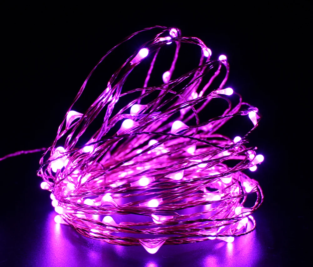 10 м 100 светодиодов медная проволока гирлянда свет Рождество сказочные огни для