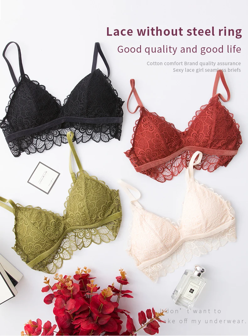 Французский стильное белье lace bralette puch вверх бюстгальтер нижнее белье; бюстгальтер femme сексуальный бюстгальтер треугольник sujetador женский бюстгальтер для женщин