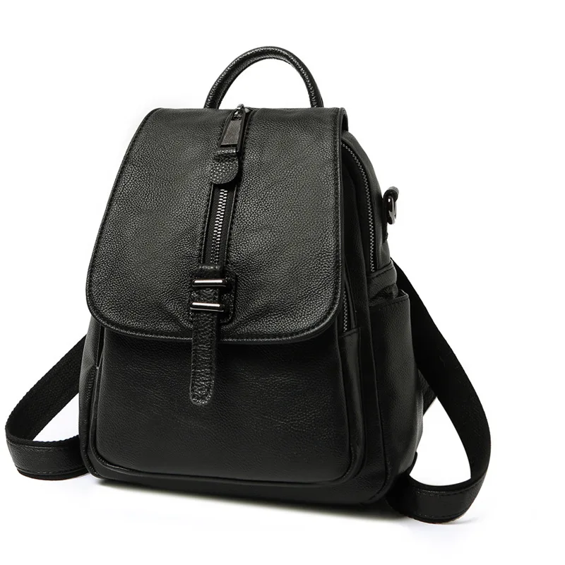 

New Fashion Genuine Leather Women Backpacks High Quality Female Real Natural Leather Ladies Girl Student Casual Backpack Luxury