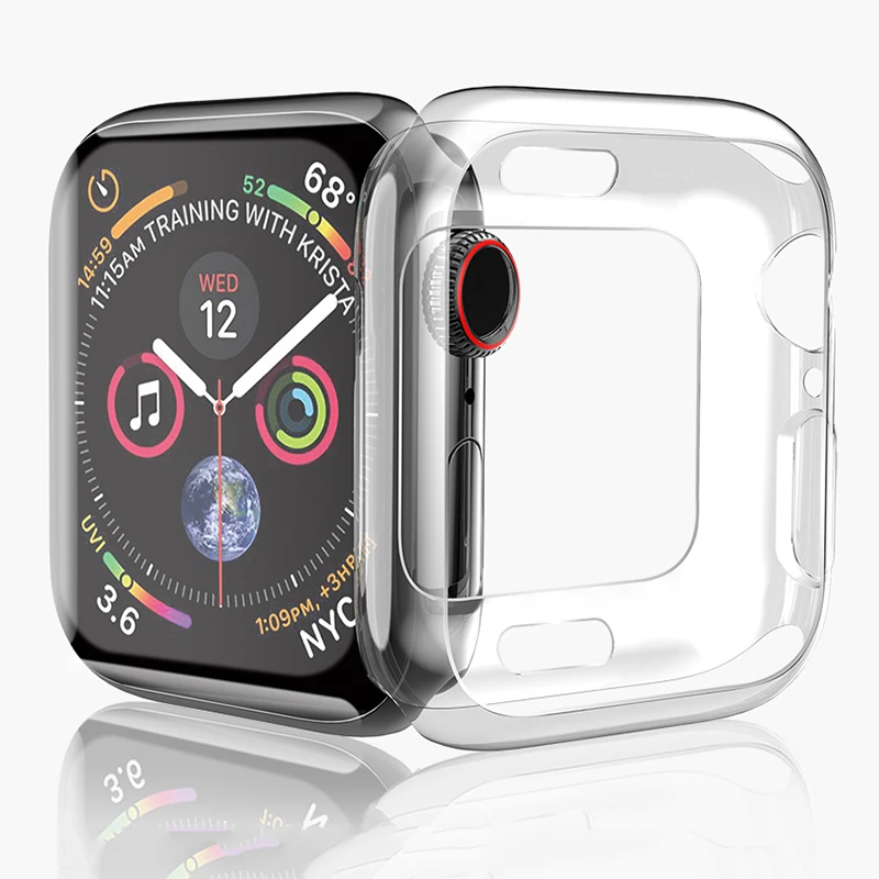 Laforuta чехол для Apple Watch 5 4 44 мм 40 мм прозрачный ТПУ мягкий силиконовый защитный чехол для iWatch серии 4 Чехол