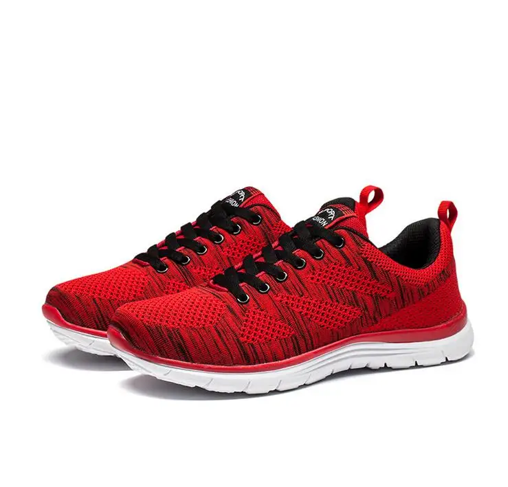 

New listing hot sales Spring and summer Breathable sports shoes men Flying line knitting running shoes JSH1997
