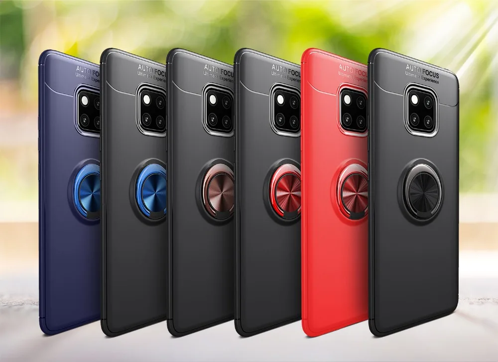 KAPEED чехол для телефона HuaWei Mate 20 Pro Lite металлический кольцевой кронштейн Магнитный