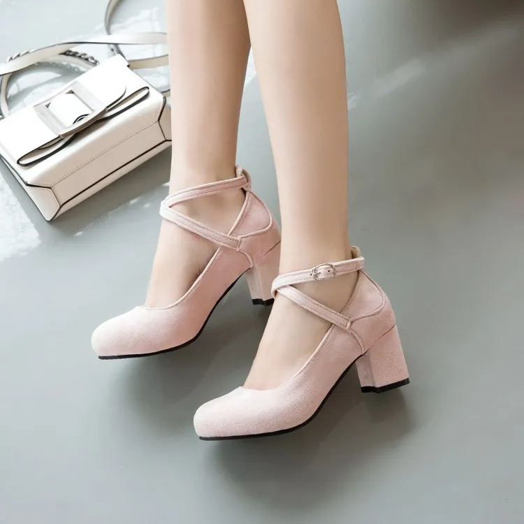 Женские туфли на высоком каблуке туфли-лодочки большого размера с круглым носком