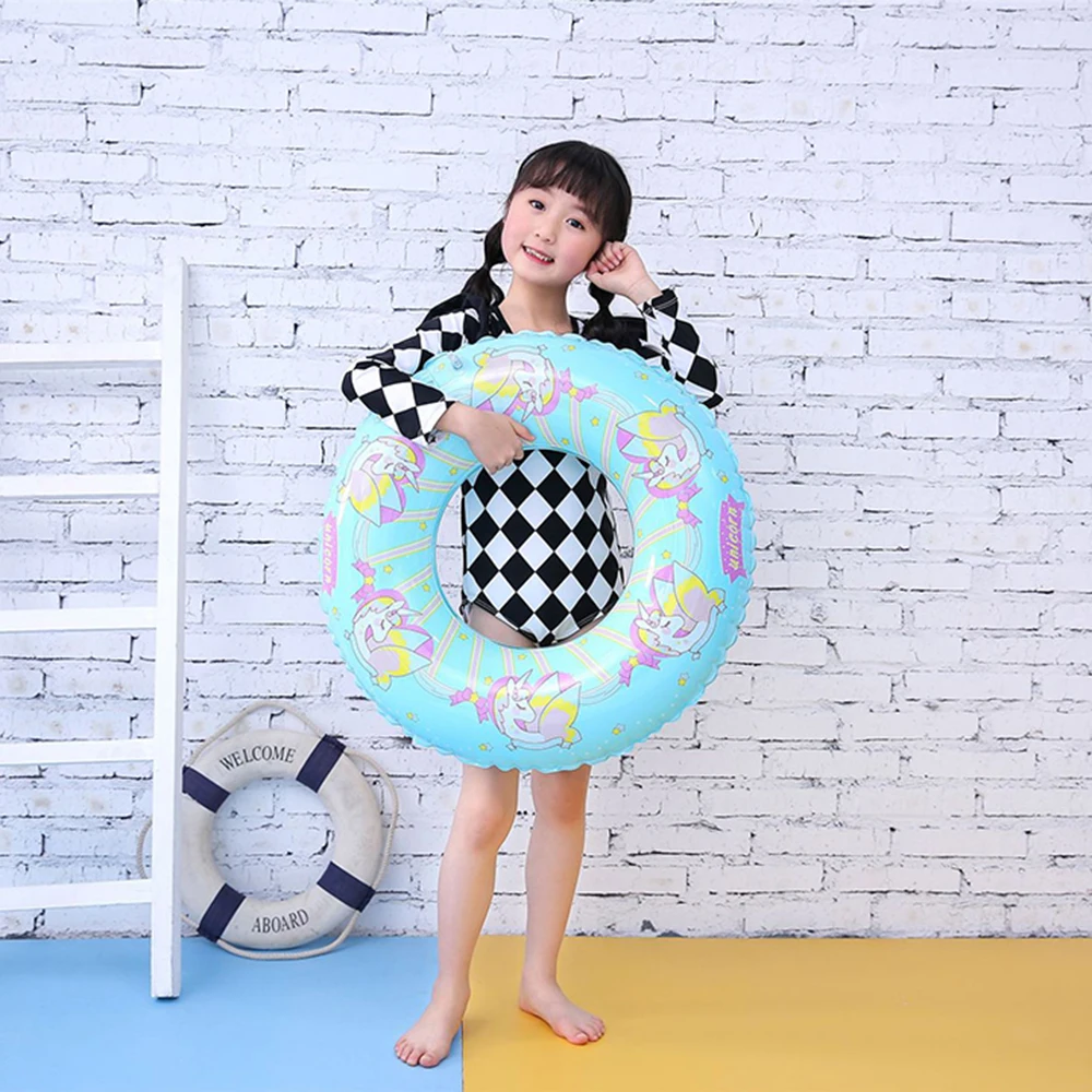 Надувное детское кольцо для плавания в виде единорога плавательный круг