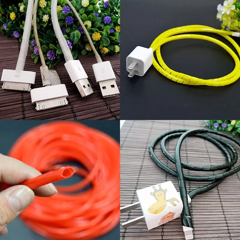 

6 mm transparent hose protect 14 meters apply to Mobile phone data line protection circuit winding protection Anti-aging USB