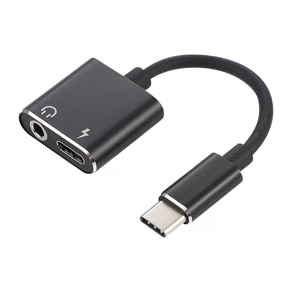 Адаптер для наушников 2 в 1 с USB Type C на разъем 3 5 мм зарядный кабель Aux аудио