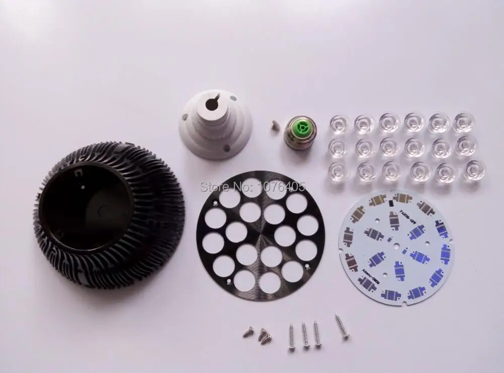 2 шт./лот DIY Светодиодная лампа PAR38 kitsl 12 Вт 18 par light shell комплекты светодиодных