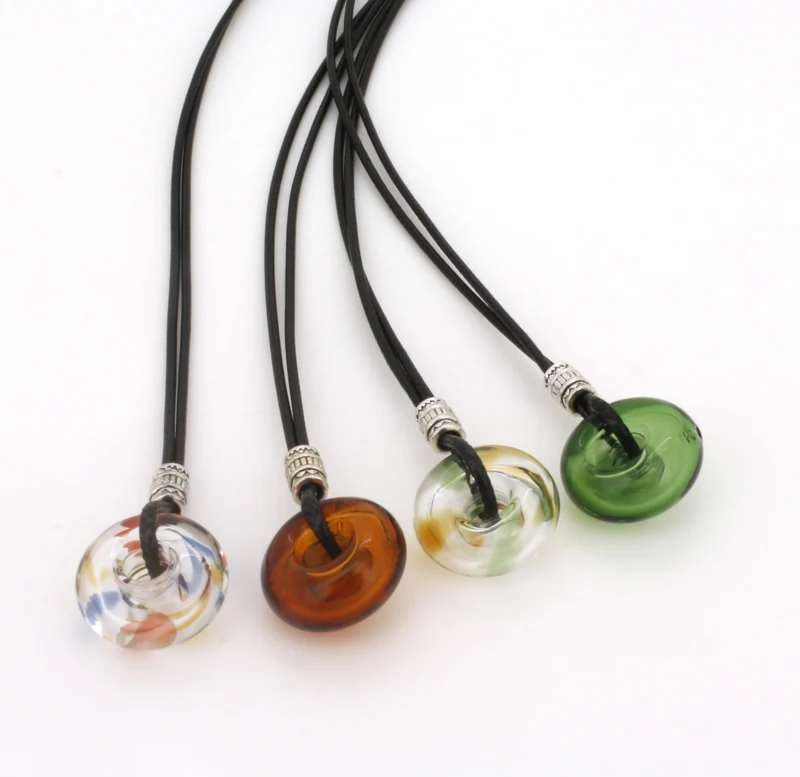 Круглая стеклянная Хрустальная подвеска ожерелья и кулоны с эфирным маслом