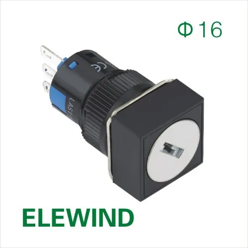 ELEWIND 16 мм клавишный переключатель (PB161F-11Y/2а) | Обустройство дома