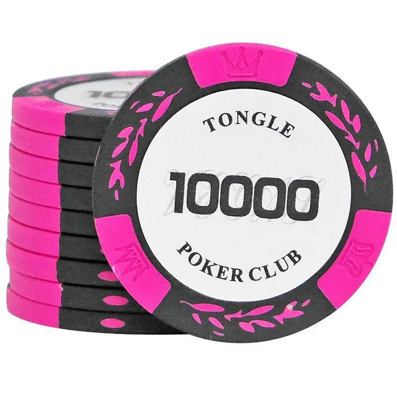 Par Value 10000 10 шт./лот, Новое поступление, высокое качество, фишки для казино, 14 г, глиняные фишки для покера, Техасский покер,, Клубные аксессуары - Цвет: Par Value 10000