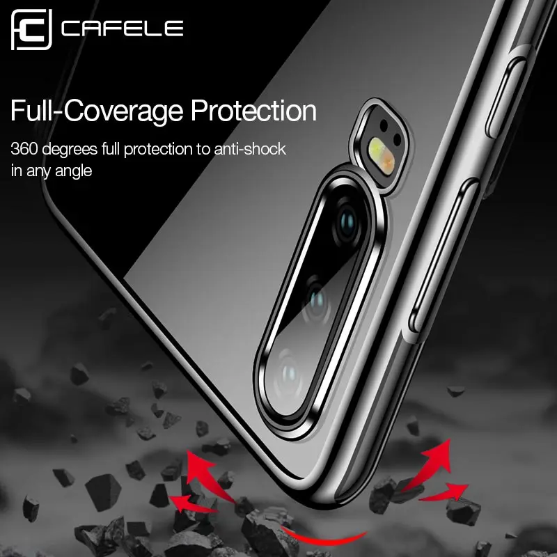 CAFELE силиконовый чехол с покрытием для Huawei P30 Прозрачный задний протектор