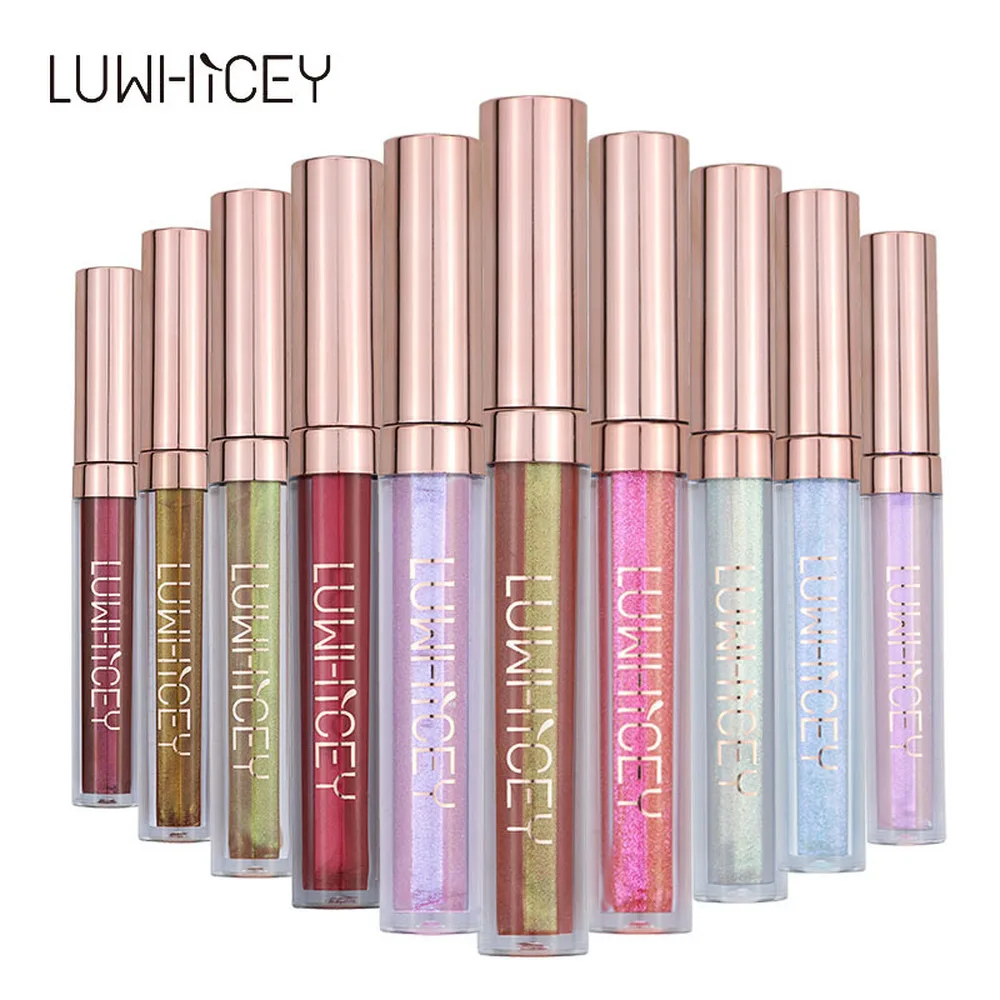 LUWHICEY 10 цветов сверкающий блеск для губ женщин красота Макияж косметика