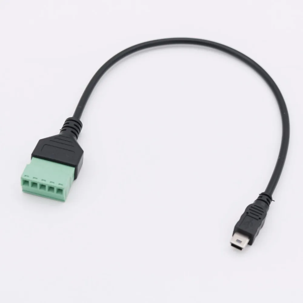 10 шт. мини USB 2 0 штекер на 5 контактный винтовой разъем с защитой терминал без пайки