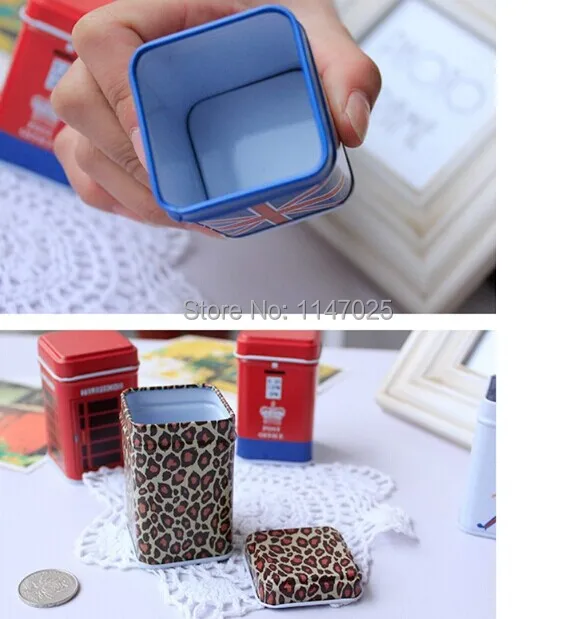 1 шт. zakka модная Корейская Мини Милая квадратная жестяная коробка декоративная с