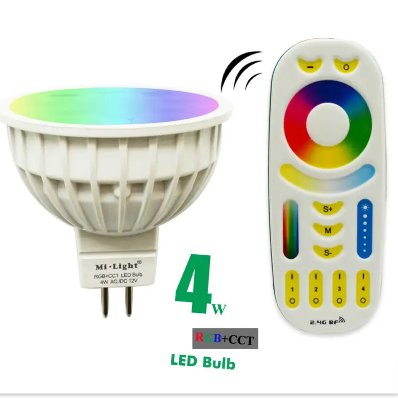 4 Вт Mi светильник светодиодный лампы лампа с регулируемой яркостью MR16 RGB CCT (2700 6500 K)