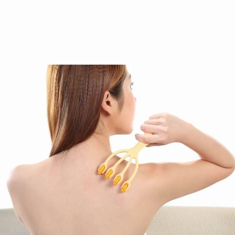 Mini Neck back roller massager face Four claw type body massager roller foot hand body neck head Massage& Relaxation Tool