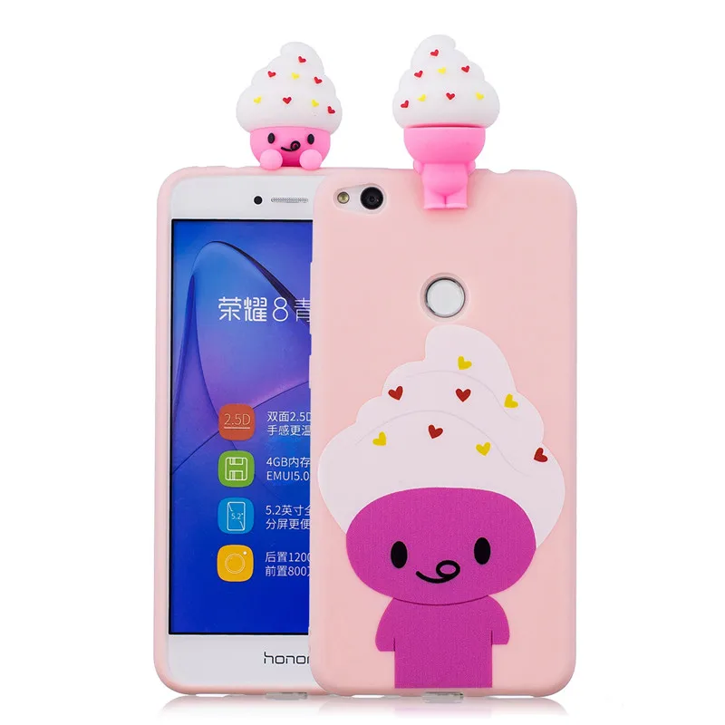 3D мягкий силиконовый чехол из ТПУ для huawei Honor 8 Lite Милый Панда Сова Телефон с единорогом чехол s для huawei P10 P9 P8 Lite чехол - Цвет: A