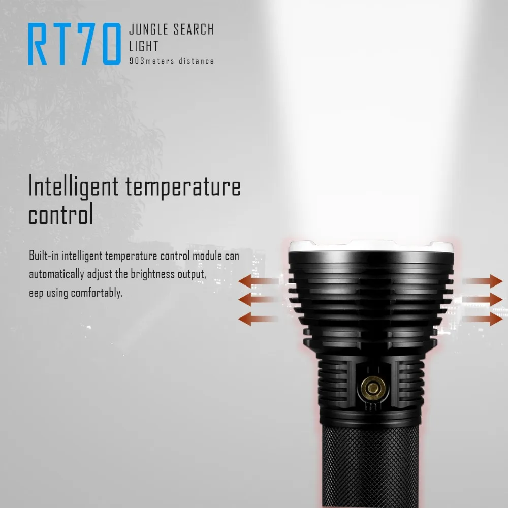 IMALENT RT70 CREE XHP70 Интеллектуальный светильник для поиска джунглей с зарядкой Максимальная мощность 5500 люмен расстояние 903 м