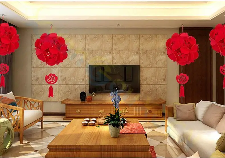 Сделай Сам нетканый китайский новогодний фестиваль Гортензия фонарь подвеска