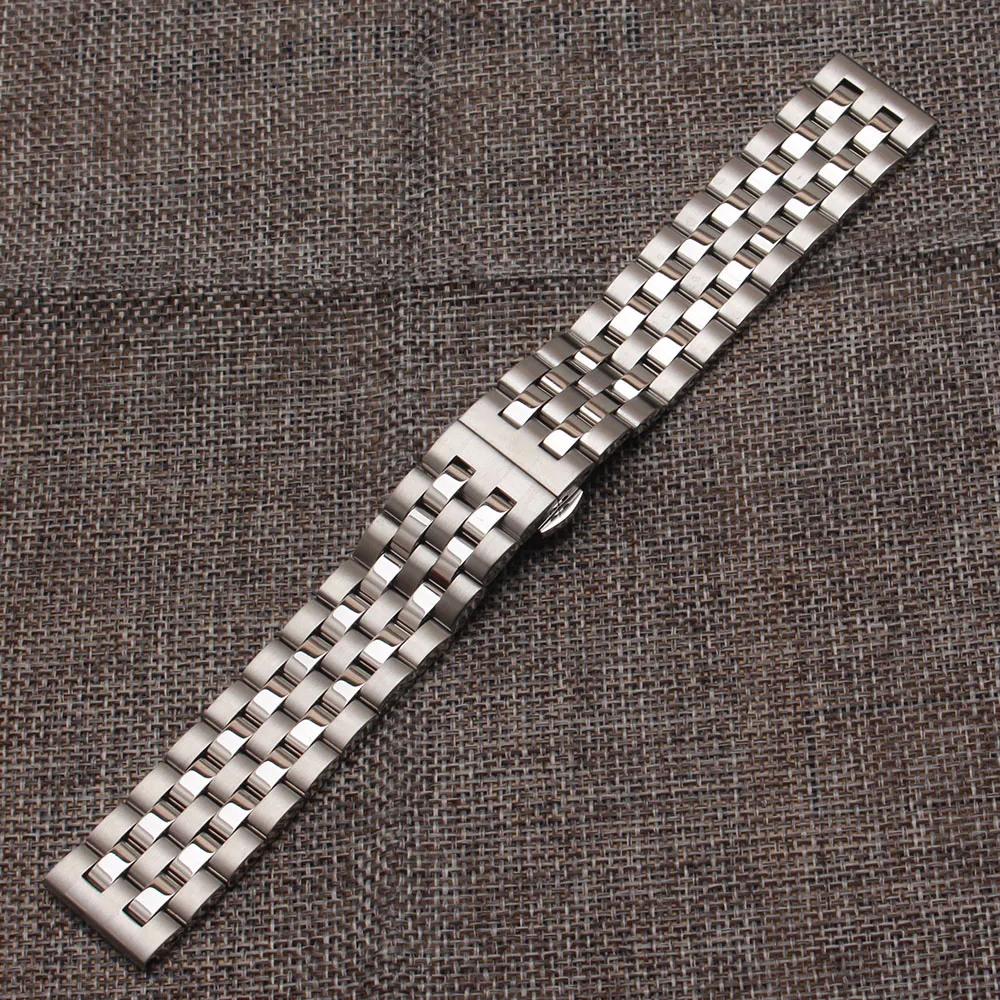 Ремешок для часов из нержавеющей стали матовый полированный браслет наручных