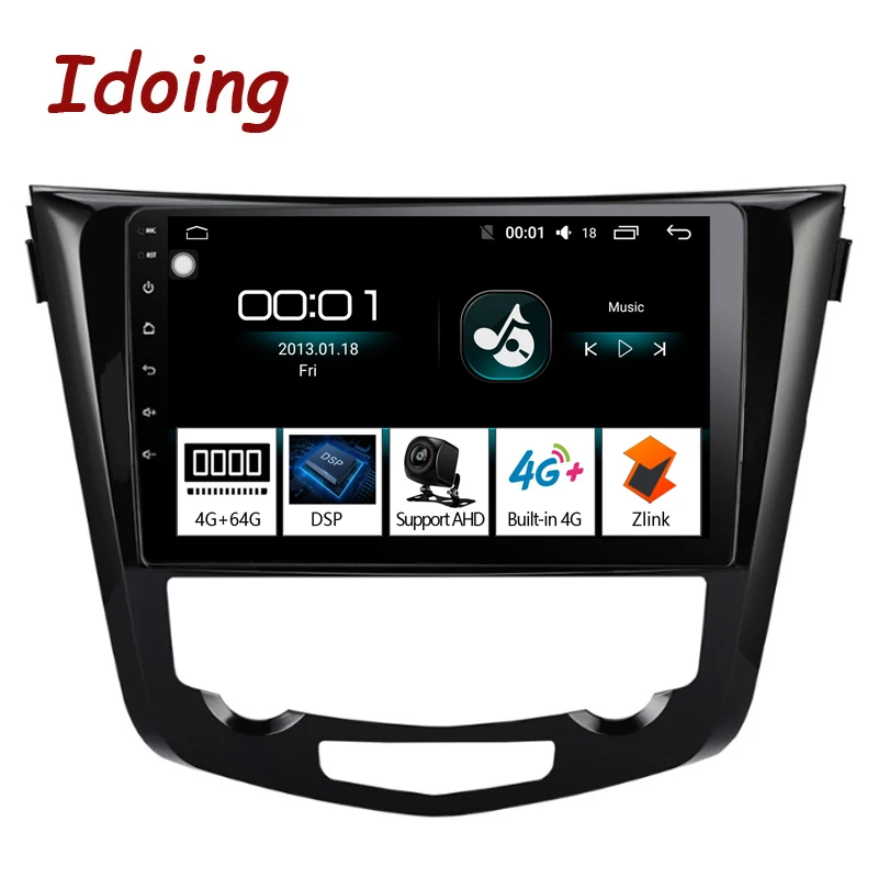 Idoing 10," 2.5D автомобильный Android 8,1 Радио мультимедийный плеер Подходит для Nissan X-Trail Qashqai- 4G+ 64G Восьмиядерный gps навигация