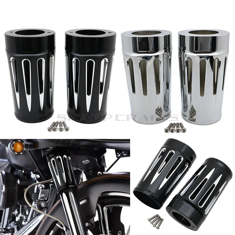 Кромкообрезной передний ползунок для вилки мотоцикла CNC чехлы моделей Harley Touring