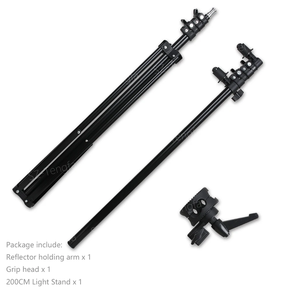 Стойка для студийной фотосъемки 2 м + кронштейн с поворотной головкой и